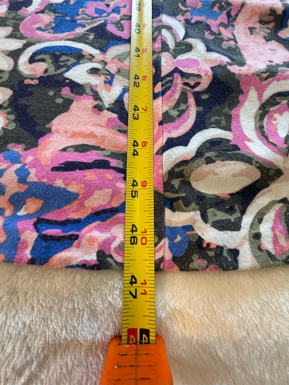 Talbots Casual Summer Scroll Print Maxi Dress Large Pink Blue Jersey A-Line - Picture 7 of 8